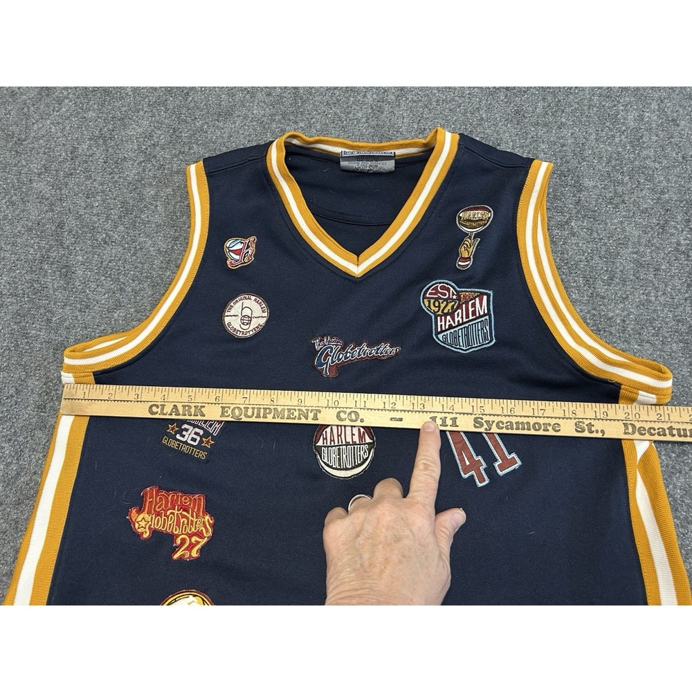 HARLEM GLOBETROTTERS PLATINUM FUBU ADULT Size Large‎ Blue JERSEY see pics size View 4